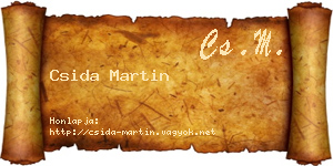 Csida Martin névjegykártya